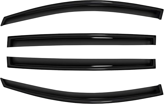 4pc Sun Rain Guards Window Visor Wind Deflector Compatible - Image 4