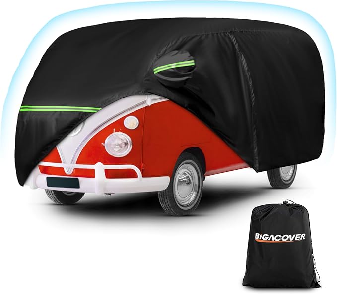 Car Cover for 1950-1992 VW Bus T1 T2 T3, Waterproof 420D Oxford Cloth Cover by BIGACOVER