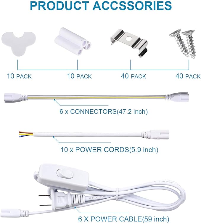 8FT LED Shop Light Fixture - 150W 19000LM - Image 7
