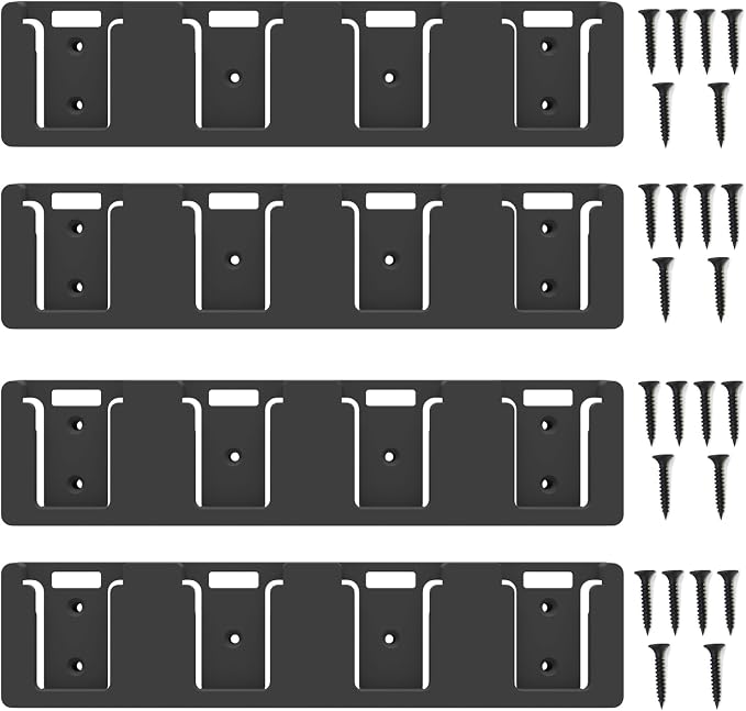 Battery Rack Compatible with DeWalt 20V Battery Holder, Mount 4 Slot Bulk by SZWJT-LV