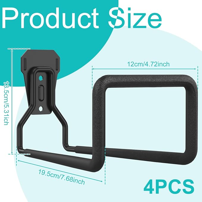 4PCS Metal Garden Hose Hook Heavy Duty Water Hose Hook Wall Mounted Garage Hook - Image 2