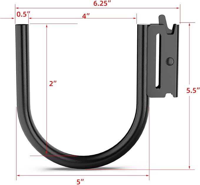 10PCS Heavy Duty E Track J Hooks，Large Steel 5" J Hook E Track Accessories - Image 3