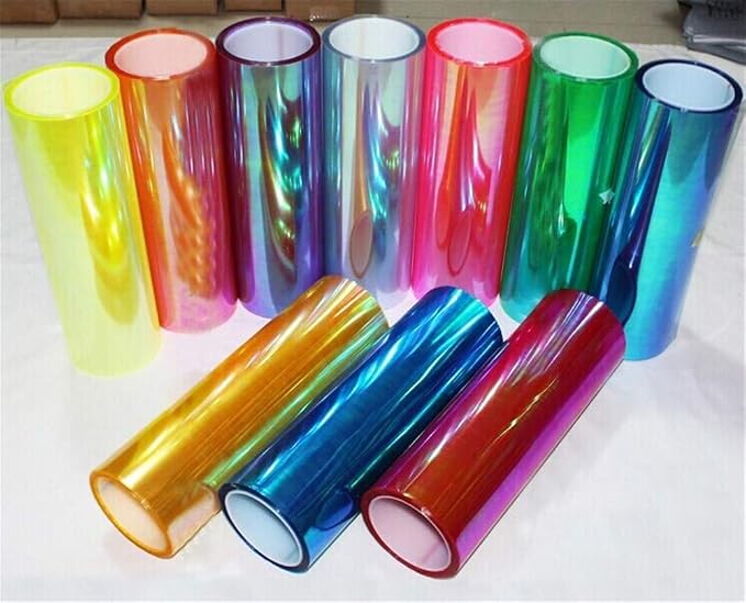 LED LIGHT 12 by 48 inches Self Adhesive Shiny Chameleon Headlights Tail Lights - Image 6