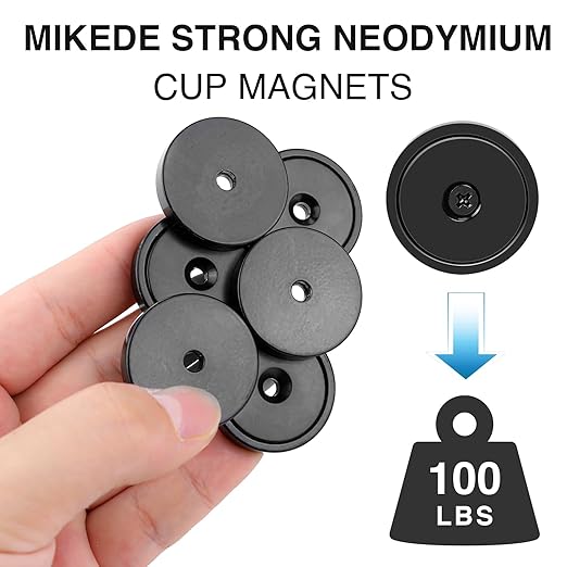 MIKEDE Strong Magnets with Holes, 100LB+ Strong Neodymium Magnets with - Image 4