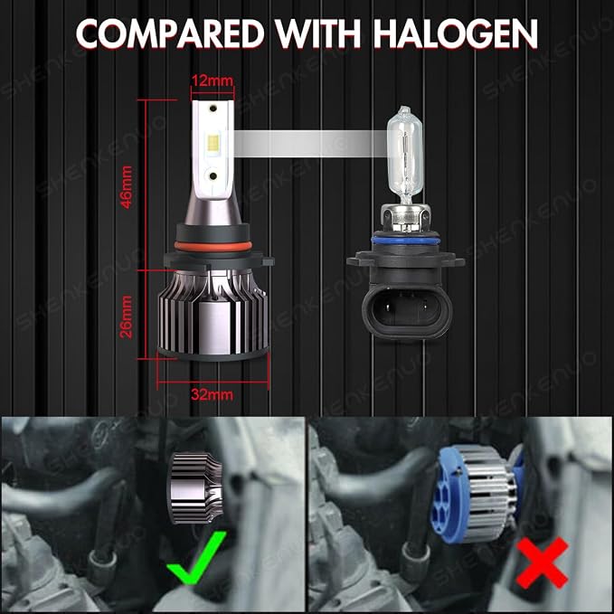Headlight Bulbs Fit For 2004-2012GMC Canyon 9005 High Beam 9006 Low Beam 9145 - Image 5