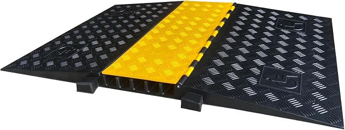 Rubber Cable Ramp 5 Channel Drive Over Hose Cable Protector Outdoor 22000Lbs - Image 4