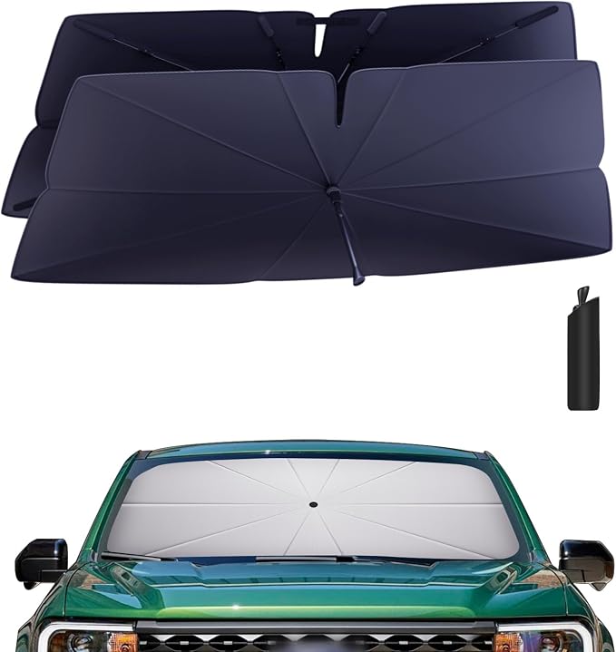 Windshield Sun Shade Umbrella: for Ford-Maverick-2022-2024 2025-4-Layers Front by HIMUMOY