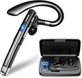 Bluetooth Headset V5.3, 100 Hrs Talk Time Single-Ear Earphone, CVC8.0 Noise by MoreThanJustaHeadphone