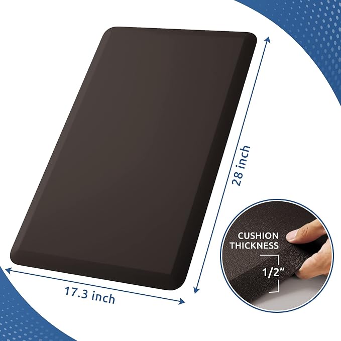 KitchenClouds Kitchen Mat Cushioned Anti Fatigue Rug 17.3"x28" Waterproof Non - Image 2
