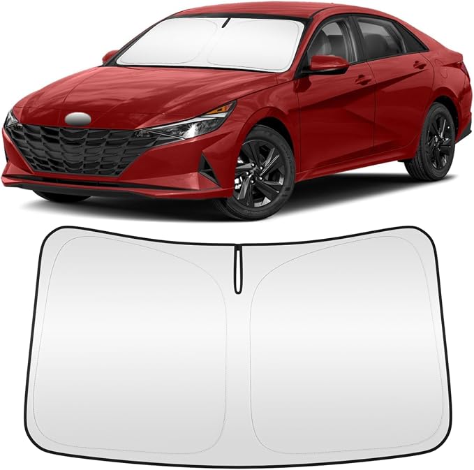 Windshield Sun Shade for hyund-ai Elantra 2021-2024 2025 Custom Fit Foldable by ZSLTCL