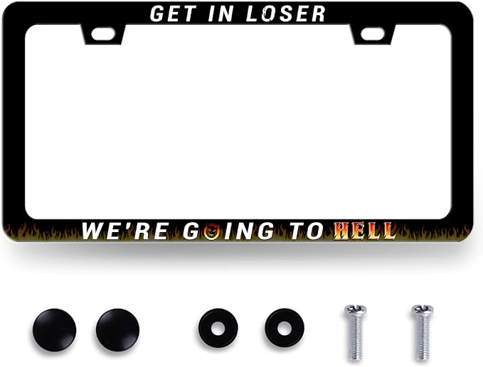 Get in Loser We're Going to Hell License Plate Frame Jesus License Plate Frames by RNKATIH