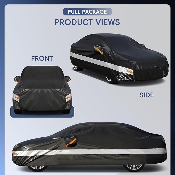 10 Layers Car Cover Custom Fit for Cadillac, Waterproof All Weather for - Image 6