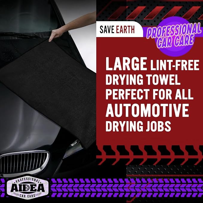 AIDEA Microfiber Towels for Cars-2PK, Large Professional Car Drying Towel - Image 6