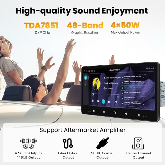 Joying 8.9" Single Din Touchscreen Radio Android 13 Head Unit - Image 3