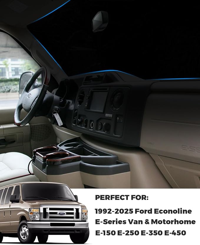 Front Windshield Sunshade fit for Ford Econoline E-Series Van 1992-2025 & - Image 3