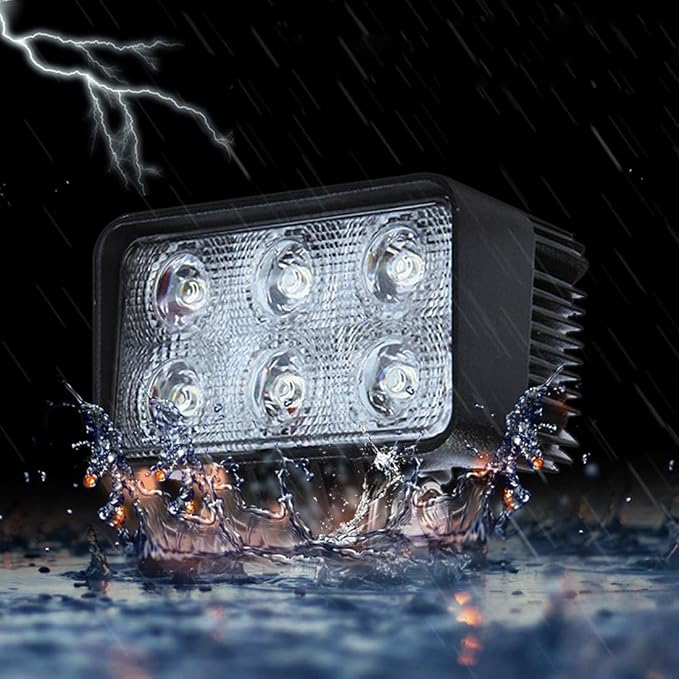 2PACK 18W Rectangle High Power 12/24 volt LED Work Light, 2400LM Foglight - Image 5