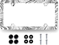 Abstract Marble Print License Plate Frame Wood Texture Marble License Plate by RNKATIH