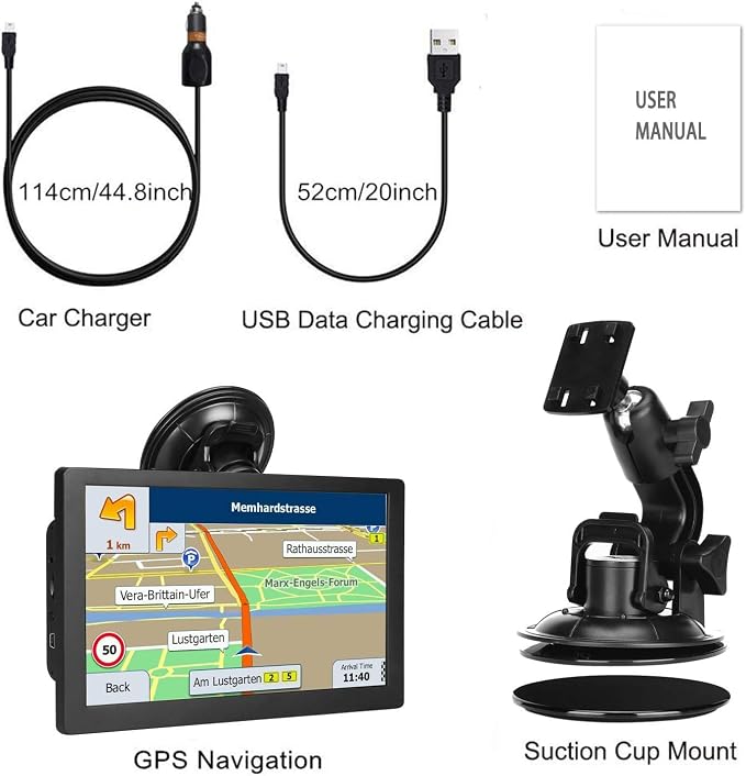 Truck GPS Commercial Drivers 2025, Trucker Car GPS Navigator, 9 inch Navigation - Image 7