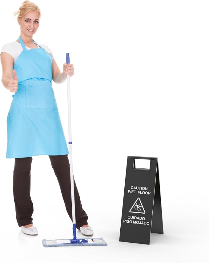 Stainless Steel Wet Floor Sign 2 Pack, 24 Inch Double-Sided Foldable Caution - Image 6