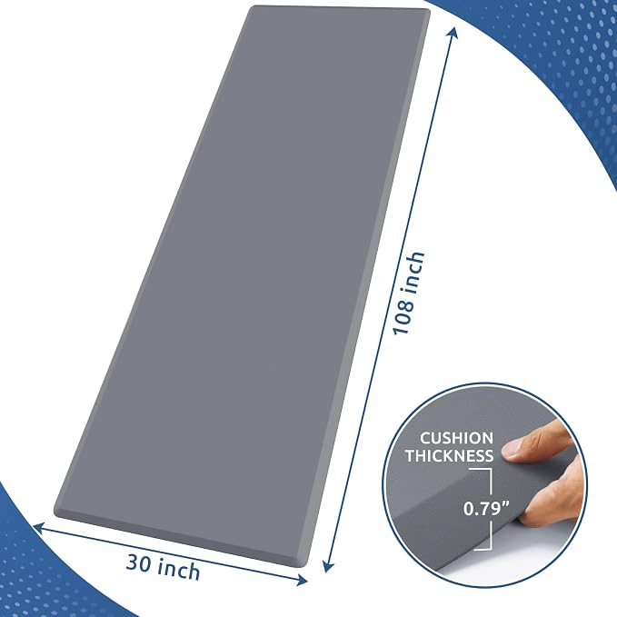 KitchenClouds Kitchen Mat Cushioned Anti Fatigue Rug 30"x108" Waterproof - Image 2