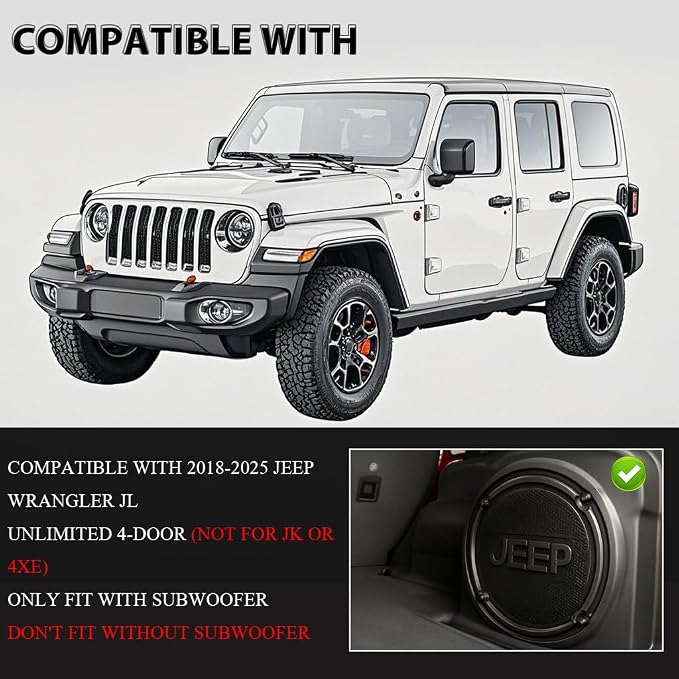 G-PLUS Floor Mats 3PCS Fit for Jeep Wrangler JL 2018-2025 Unlimited 4-Door Only - Image 2