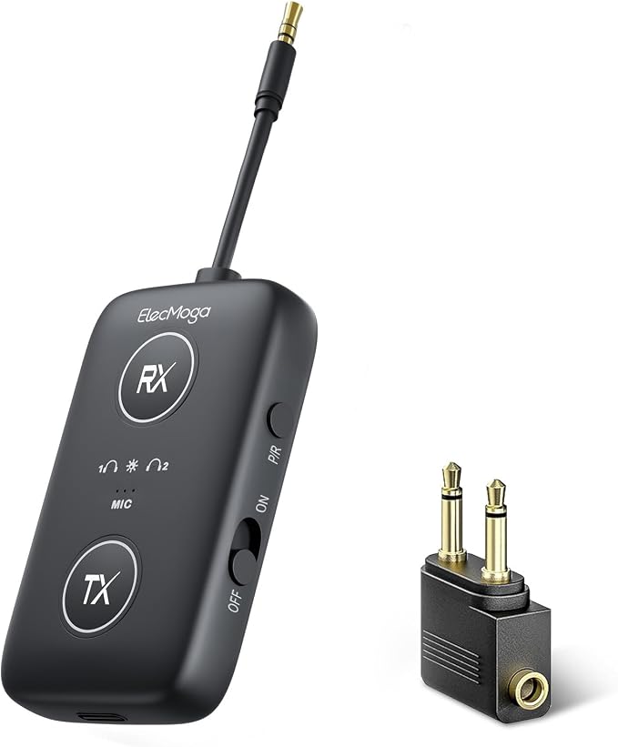 2025 Upgraded Airplane Bluetooth 5.4 Adapter by ElecMoga