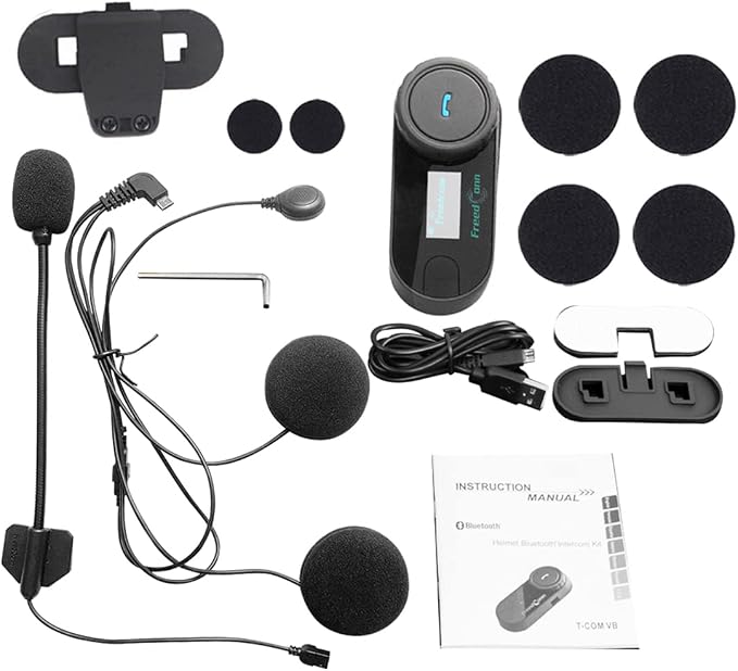 FreedConn TCOM-SC Motorcycle Helmet Bluetooth Intercom Headset Communication - Image 9