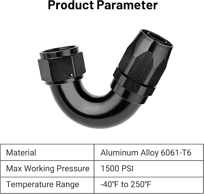 EVIL ENERGY 12AN 150 Degree One Piece Full Flow Hose End Fitting Swivel - Image 3