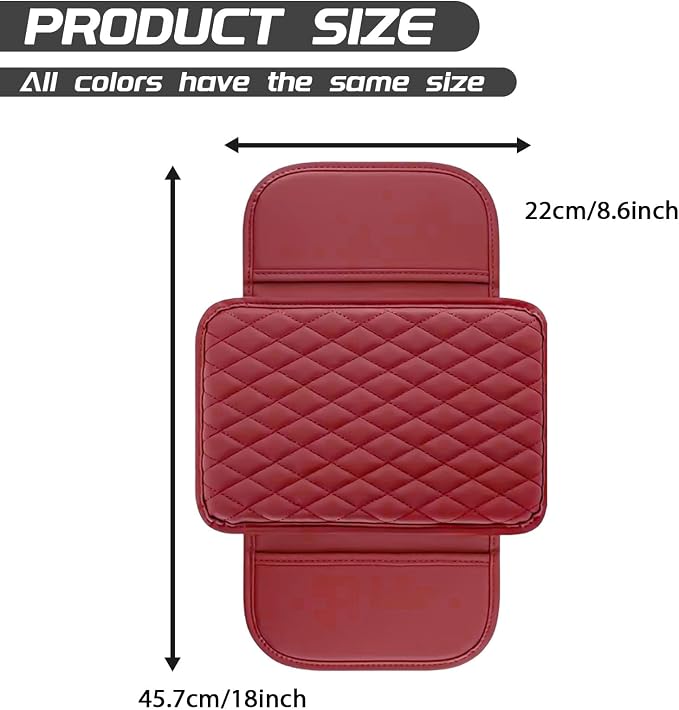 Car Center Console Cover, Upgraded Leather Arm Rest Cover - Image 2