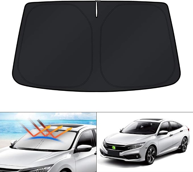 KUST Windshield Sun Shade for Honda Civic 2016-2021 Sunshade Foldable Window by KUST