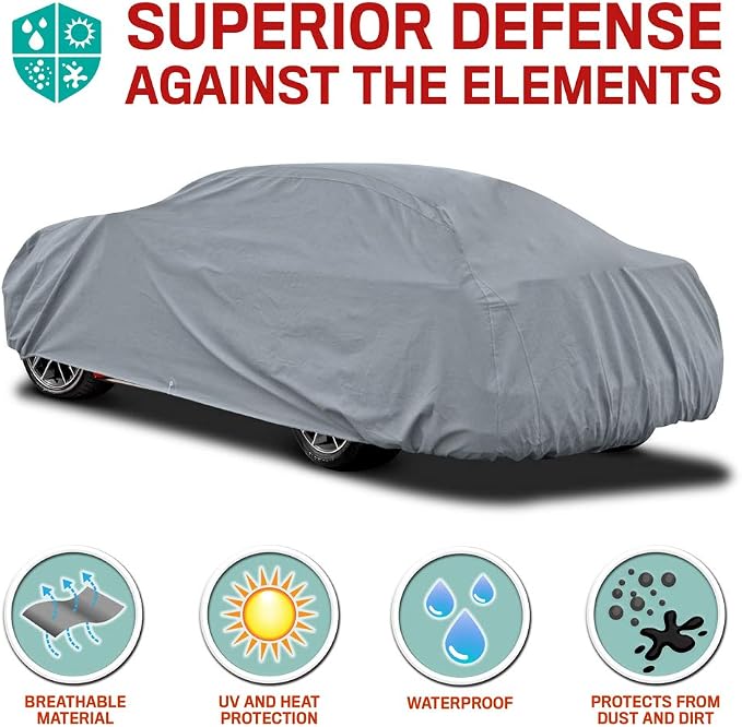 Motor Trend Breathable Lightweight Car Cover, Anti-Moisture Build-Up - Image 3
