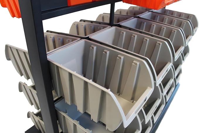 TRINITY EcoStorage 6-Tier Dual-Sided Rolling Bin Rack, 330 Pound Capacity - Image 7