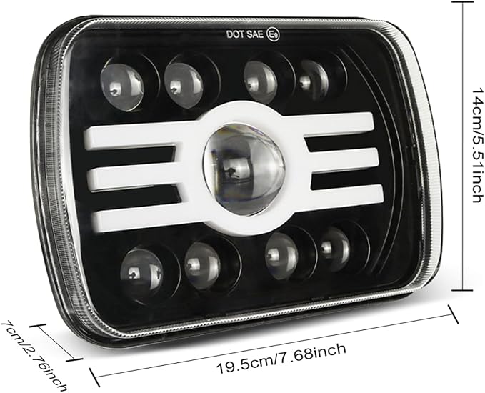 5x7 7x6 Inch LED Headlights, H6054 80W Headlights, Turn Signals, DOT Approved - Image 8