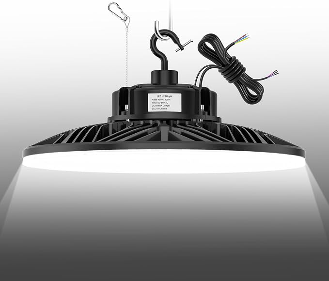 300W UFO LED High Bay Light 1-10V Dimmable, 5000K Daylight 42000LM, UL DLC - Image 9