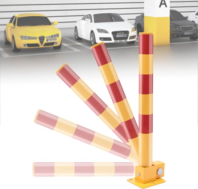 Parking Post and Base With Lock, Parking Barrier Post Parking Blocker Driveway by LOYALHEARTD