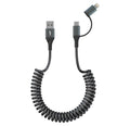 USB to USB C and Lightning Cable Support Apple Carplay & Android Auto by Yeemie