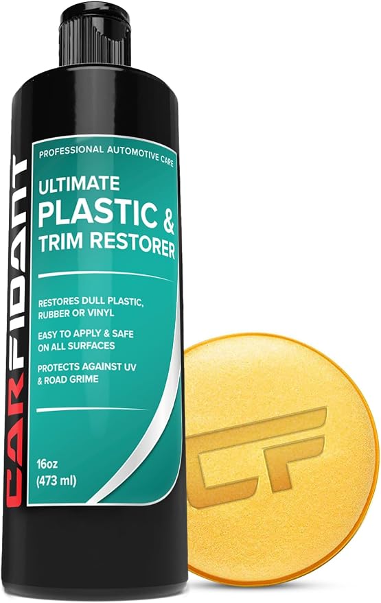 Carfidant Plastic Restorer for Cars – Refreshes Faded Plastic, Vinyl & Rubber by Carfidant