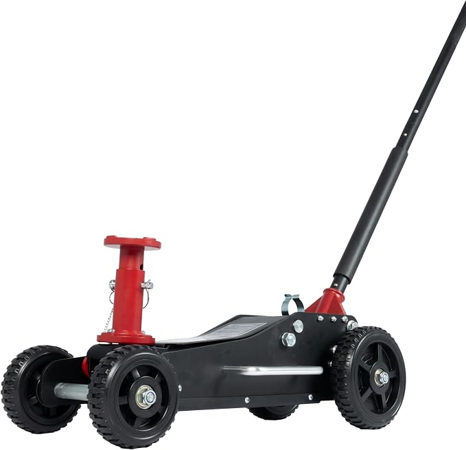 3 Ton Big Wheel Dual Pistons Heavy-Duty Steel Construction Off-Road Jack - Image 2