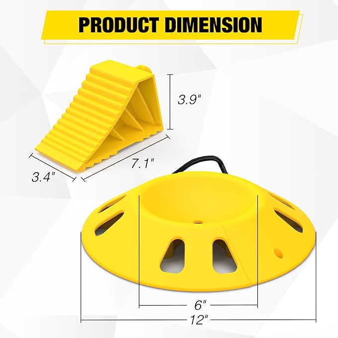 Nilight Trailer Wheel Chocks and Wheel Dock Kit - Image 2