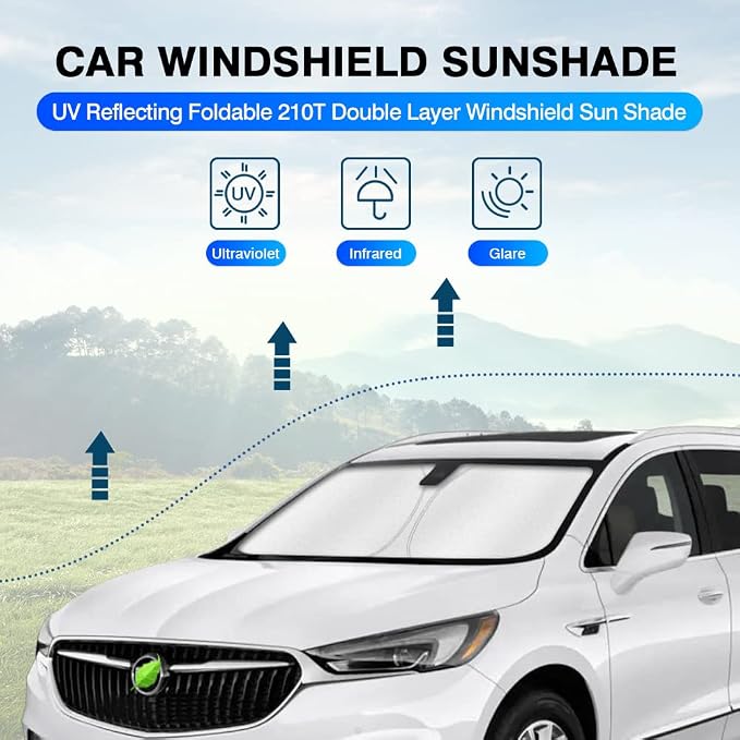 KUST Windshield Sun Shade for Buick Encore GX Accessories 2020-2025 2026 - Image 2