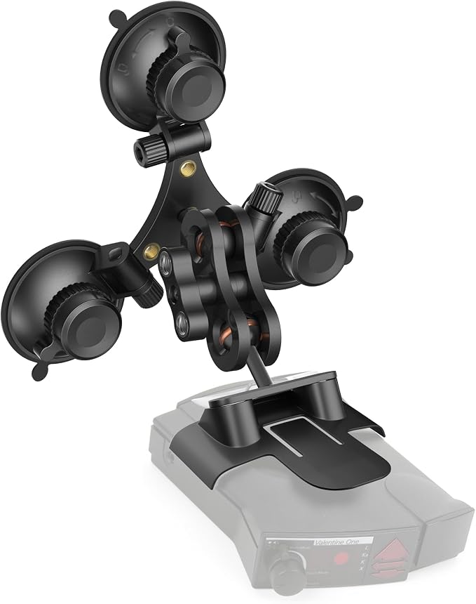 Radar Detector Mount, Triangular Suction Cup Mount, Windshield Radar Detector by SYGGDERS