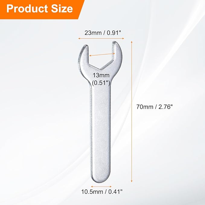HARFINGTON 10pcs Small Wrench 13x70x2mm Metric U-Shaped Single Open Ended - Image 2