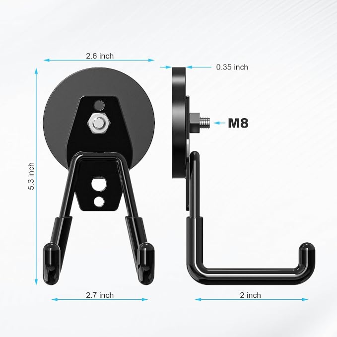 1 Pack Large Heavy-Duty Magnetic Garage Hooks - Image 2