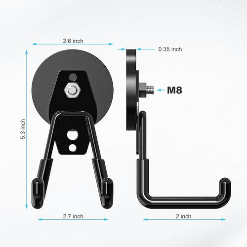 1 Pack Large Heavy-Duty Magnetic Garage Hooks - Image 2
