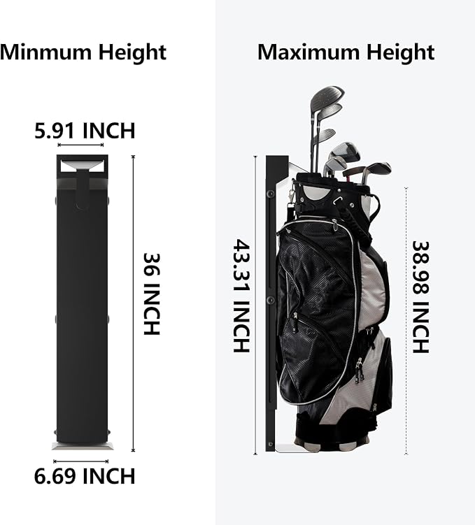 Wall Mount Golf Bag Storage Rack - Image 2