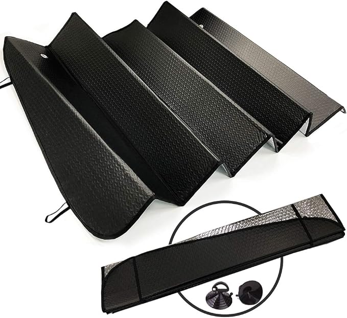Big Hippo Front Car Sun Shade Windshield, Jumbo/Standard Sunshade Keeps Vehicle - Image 5