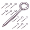 12-Pack 304 Stainless Steel Screw Eyes, Heavy Duty Screw in Eye Hooks Ring by ZUSFUL