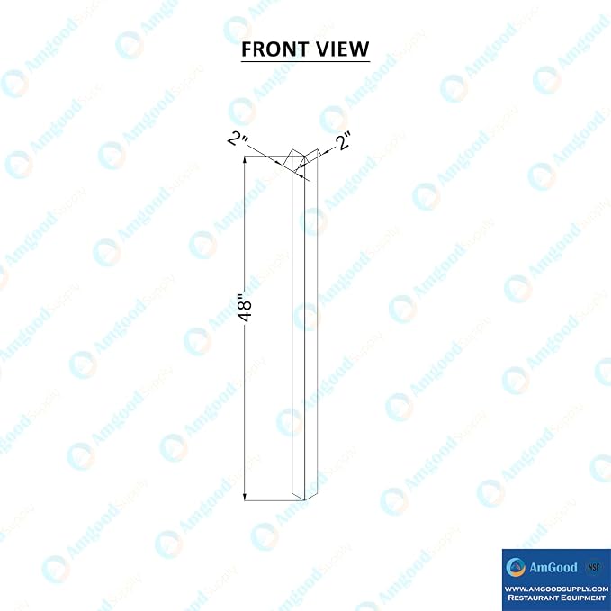 2 in. x 2 in. x 48 in. Stainless Steel Outside Corner Guard - Image 3