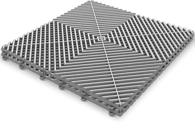 50PCS|15.7"x15.7" Garage Flooring Tiles, Non-Slip Interlocking Plastic Garage by Home