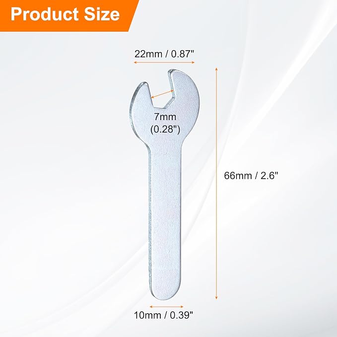 HARFINGTON 10pcs Small Wrench 7x66x1.5mm Metric U-Shaped Single Open Ended - Image 2